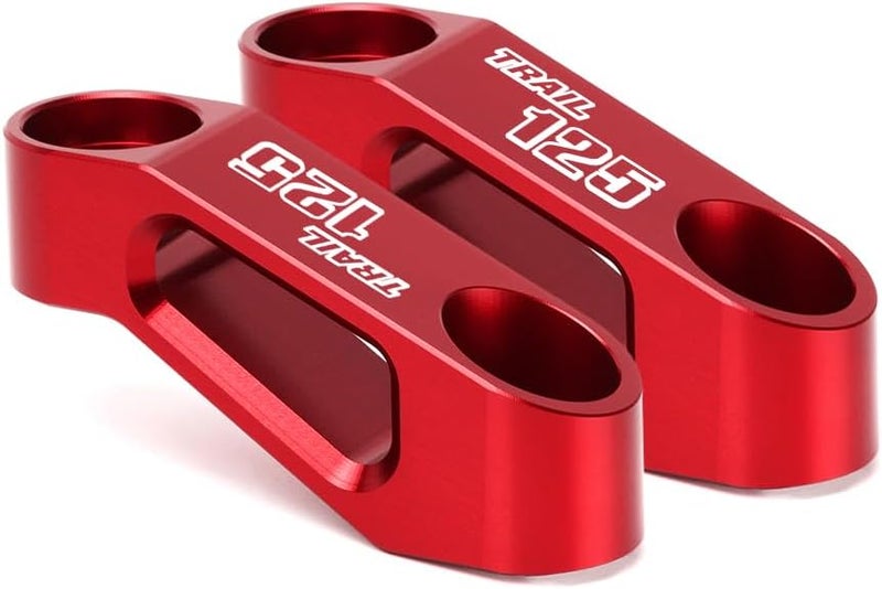 Modeer Compatible with Trail 125 Any year Motorcycle Rearview Mirror Risers Extenders ct125 trail ct125 hunter cub trail 125 Accessories (red) - Image 3
